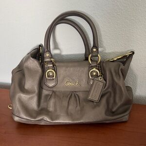 Coach metallic olive  Handbag